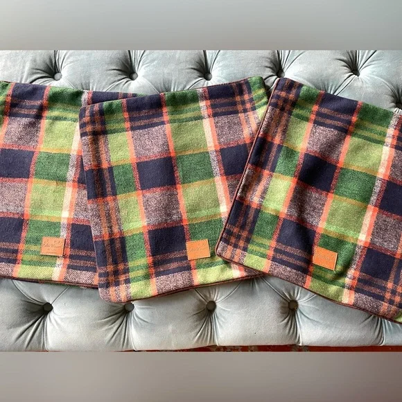 3 plaid pillow covers made in Ireland Gallen Celtic Weavers covers only 16x16 - Picture 1 of 5
